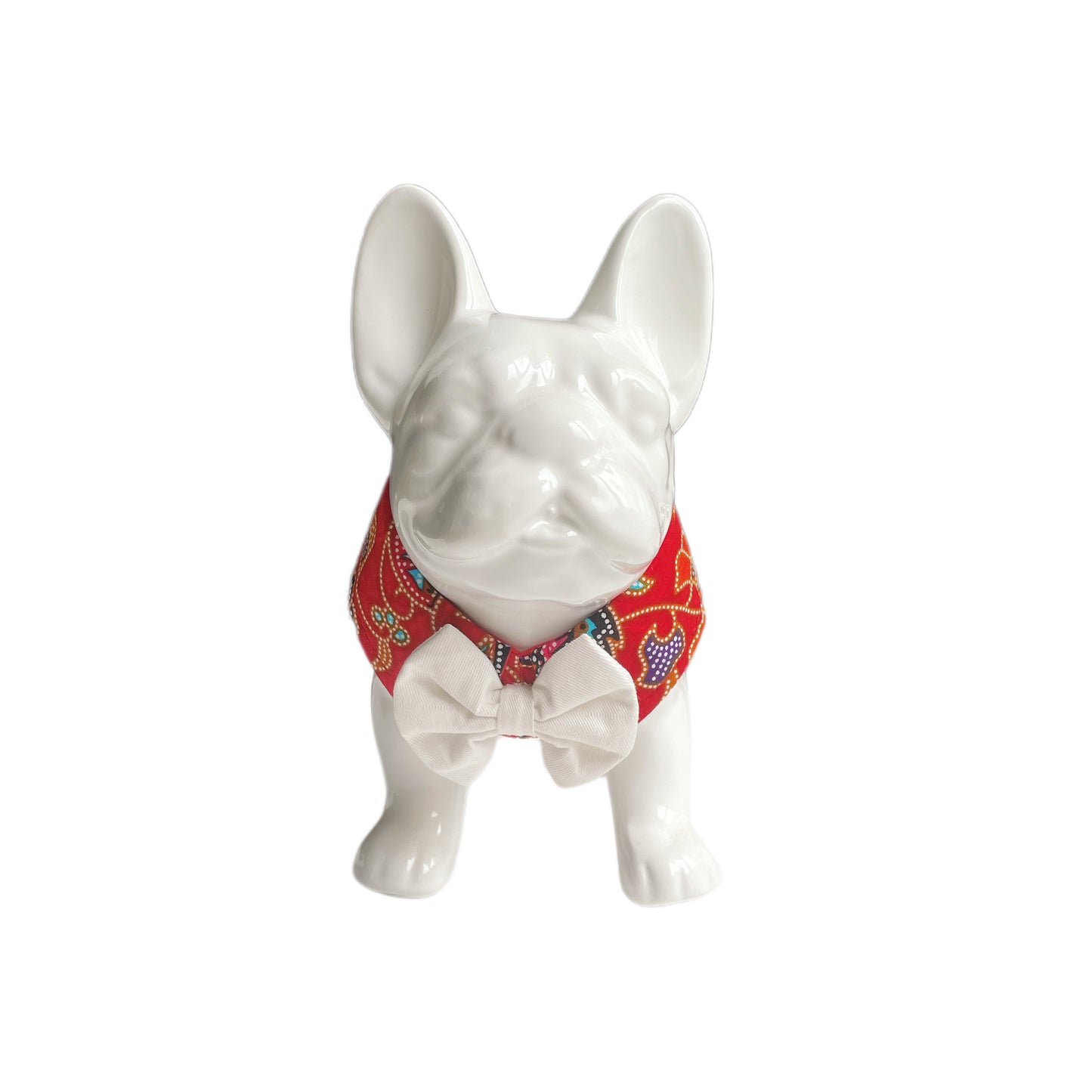 Batik Button Collar - Red