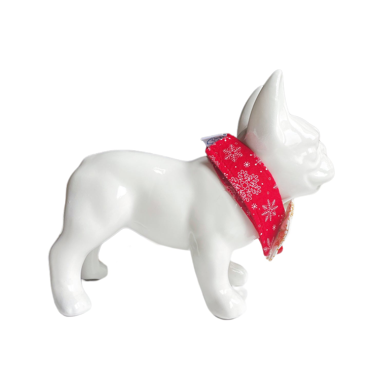 Snowflake Button Collar - Red