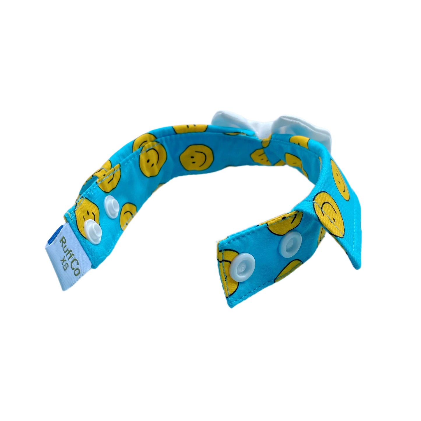 Smiley Button Collar - Blue