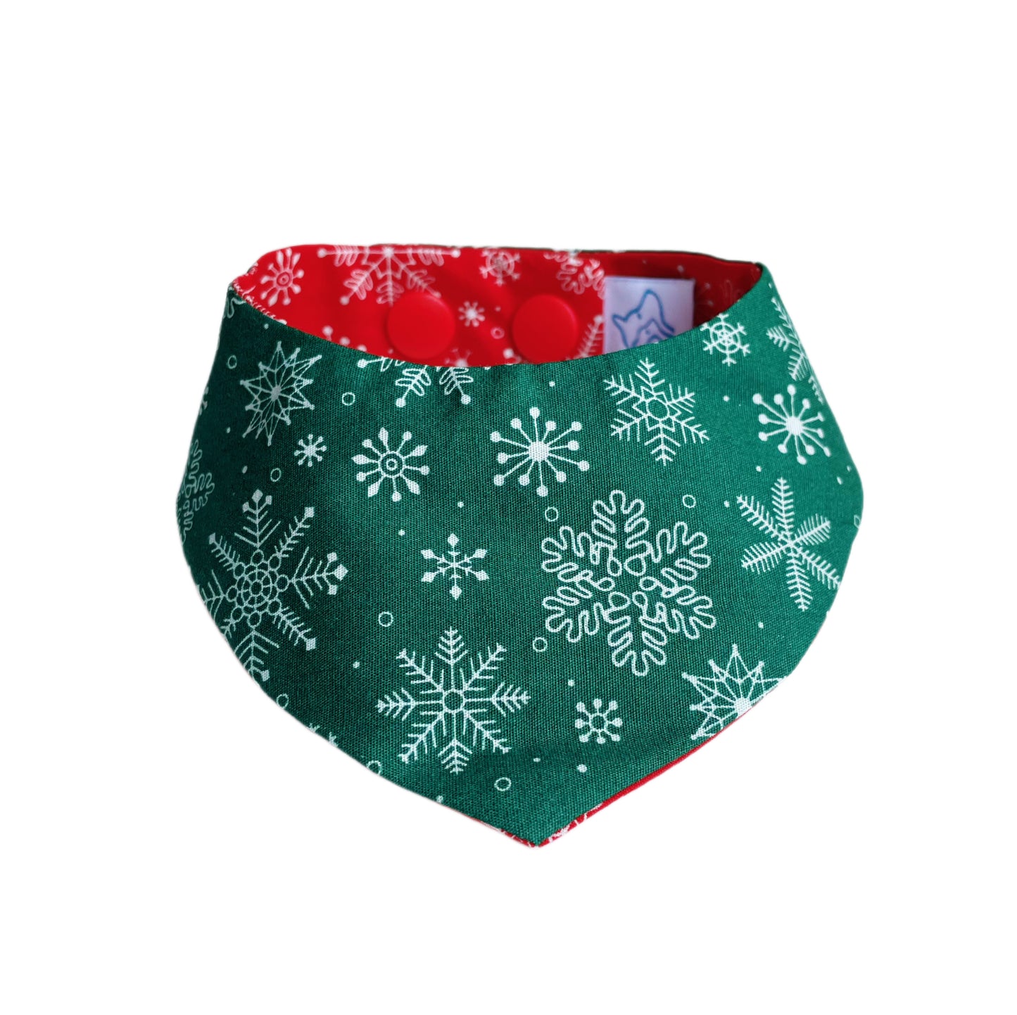 Snowflake Bandana - Red & Green