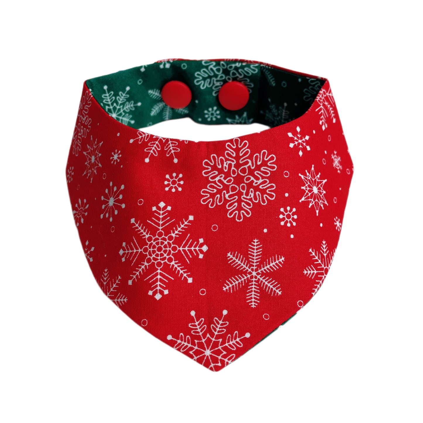 Snowflake Bandana - Red & Green