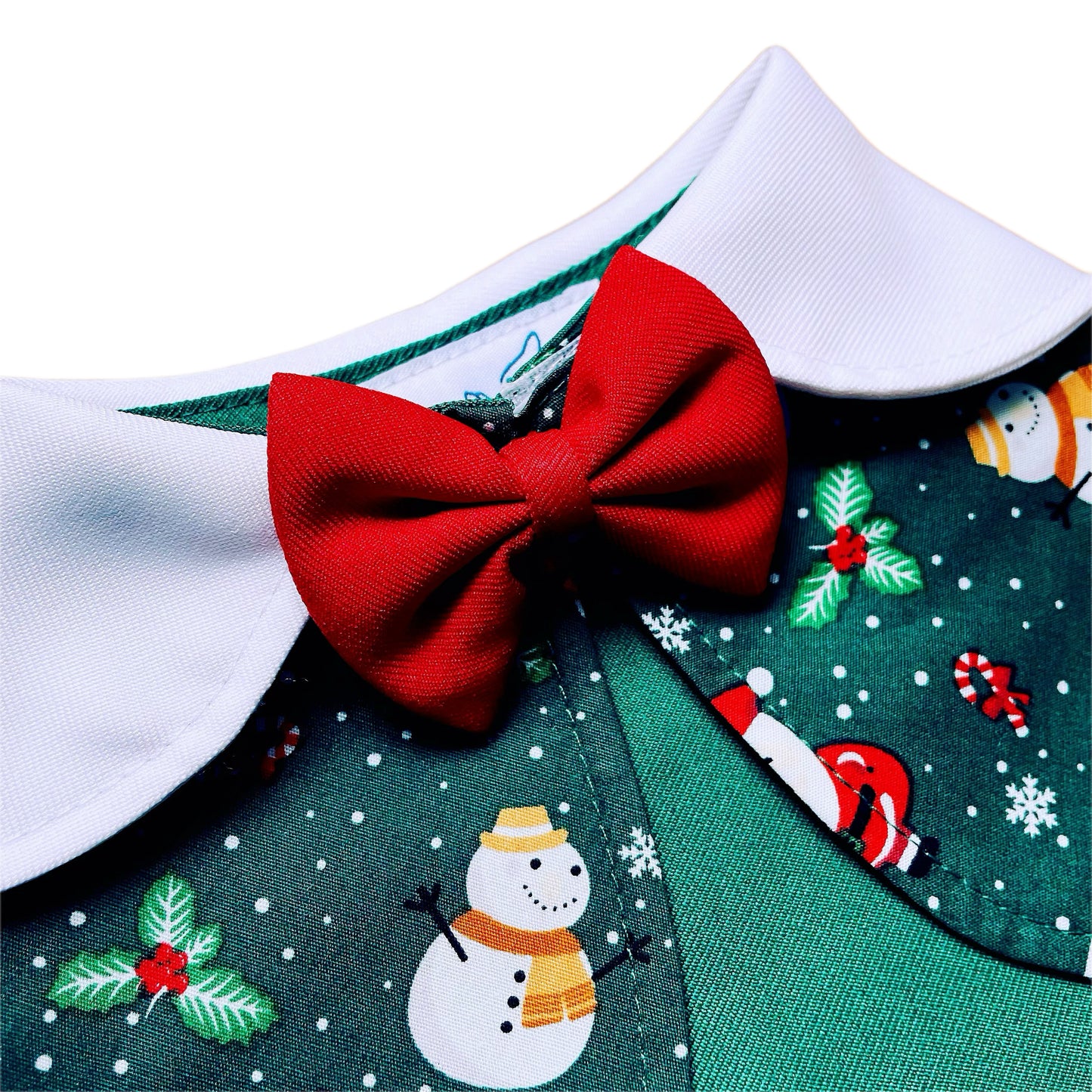 Snowman and Santa Cape - Green