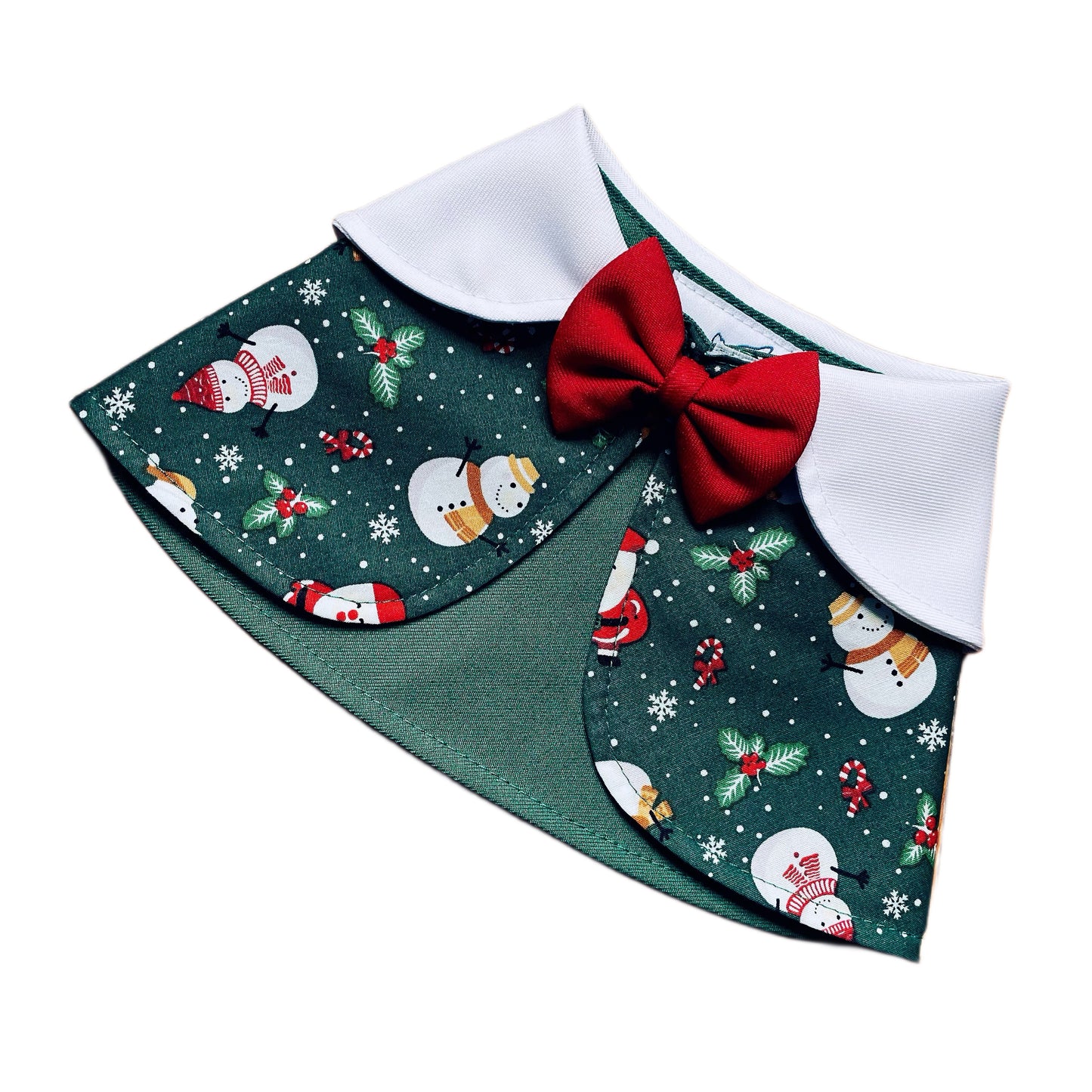 Snowman and Santa Cape - Green