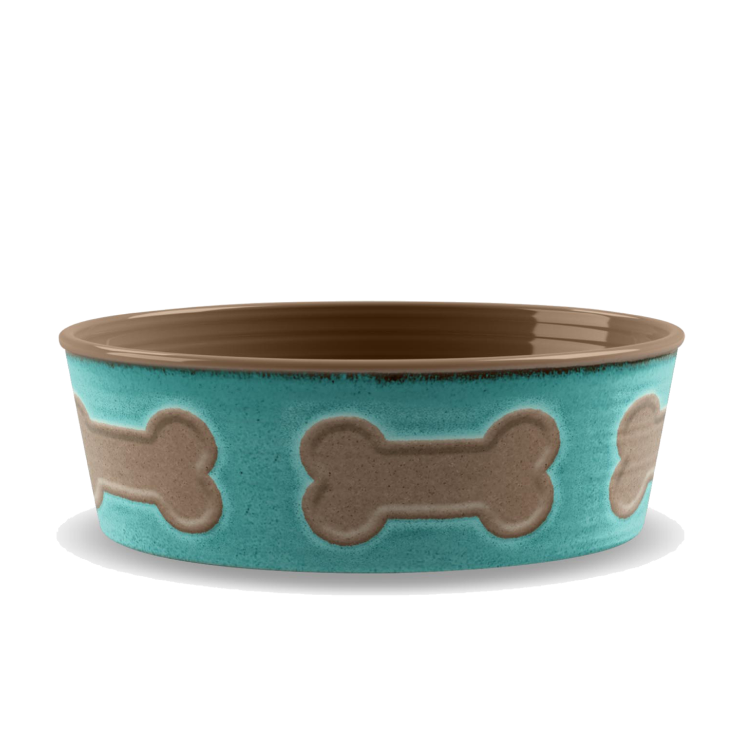 Bone Emboss Pet Bowl - Teal