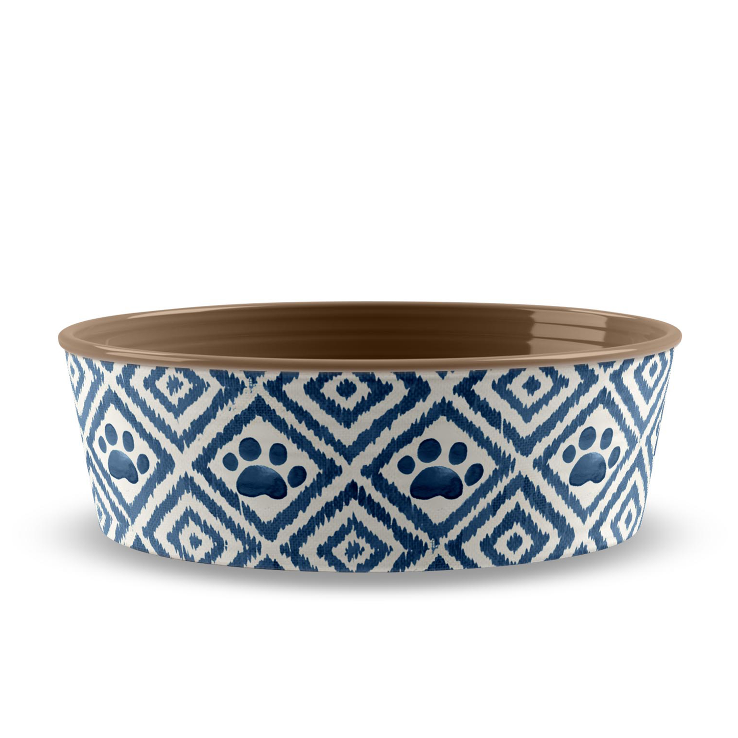 Paw Ikat Pet Bowl - Indigo (Small)