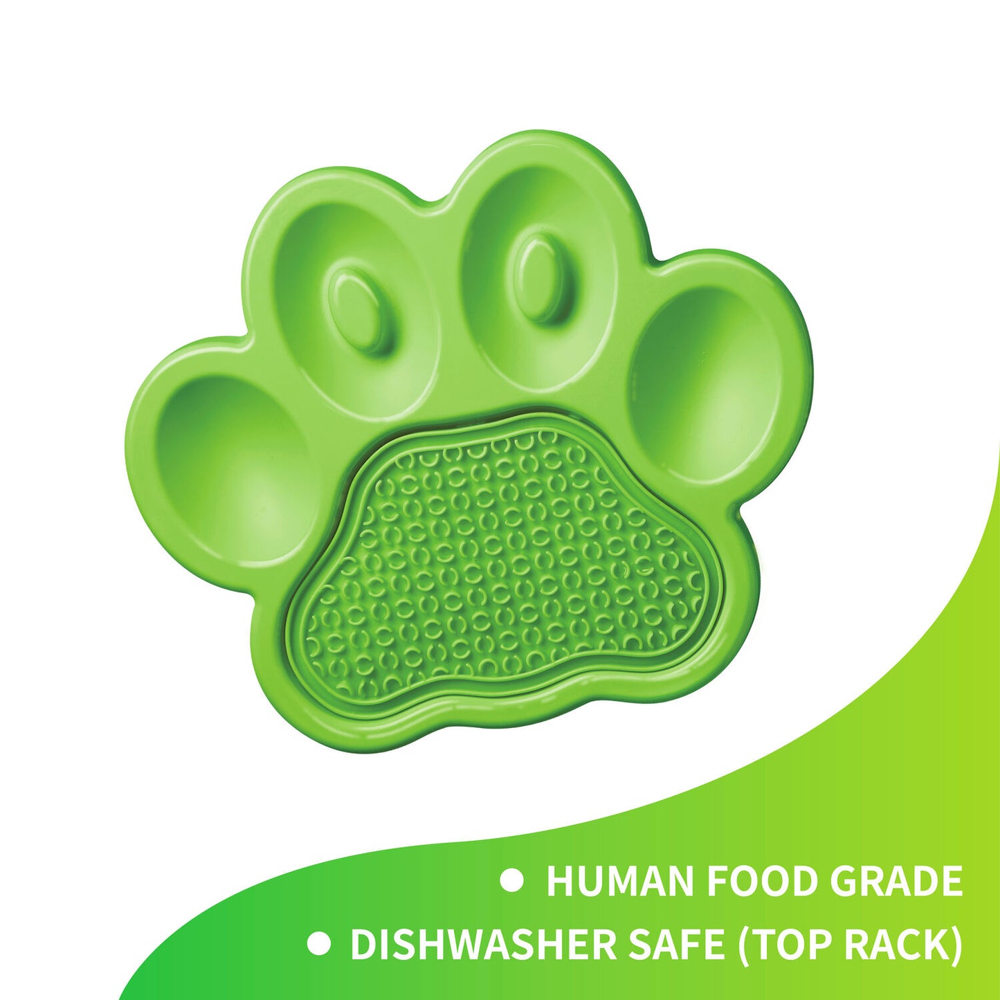 PAW 2-IN-1 Slow Feeder & Lick Pad - Green (Easy)