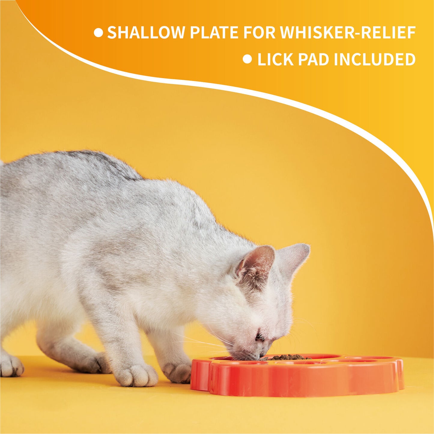 PAW 2-IN-1 Mini Slow Feeder & Lick Pad - Orange (Easy)