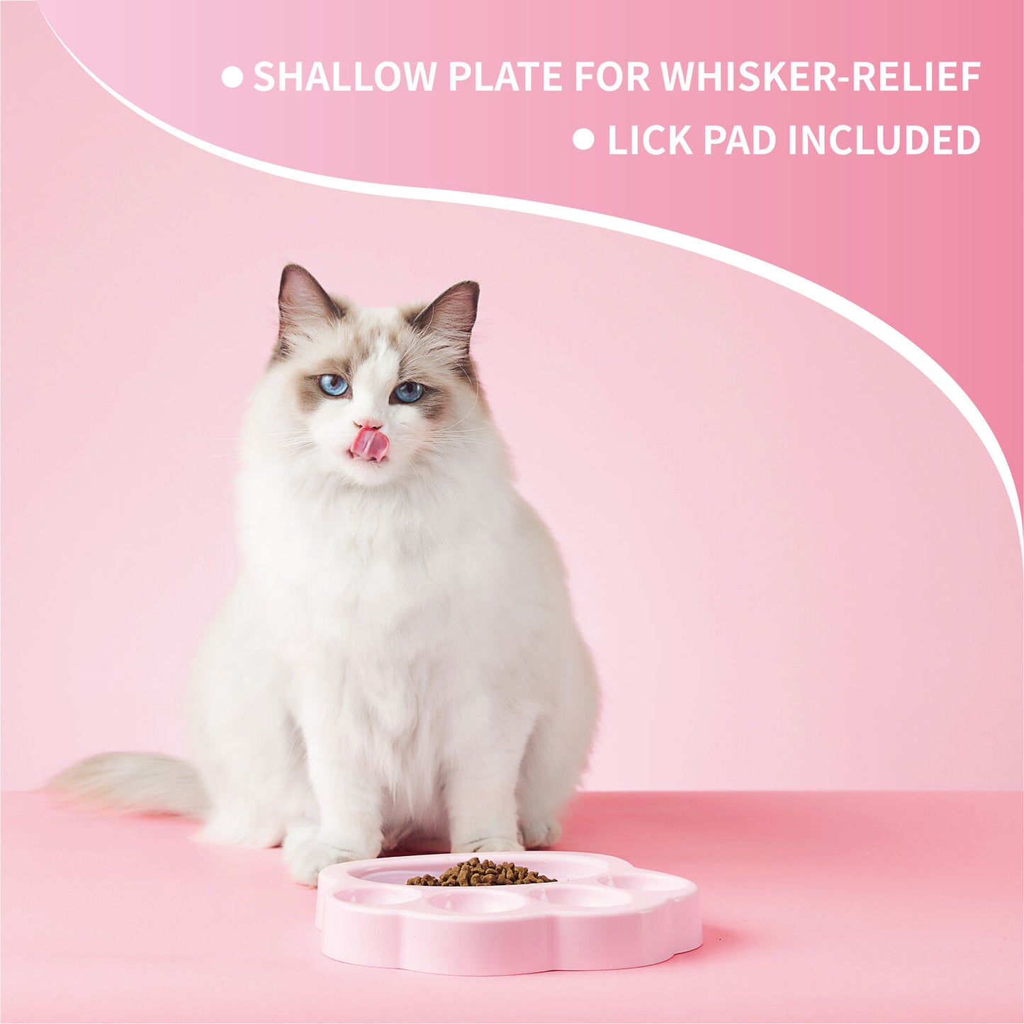 PAW 2-IN-1 Mini Slow Feeder & Lick Pad - Baby Pink (Easy)