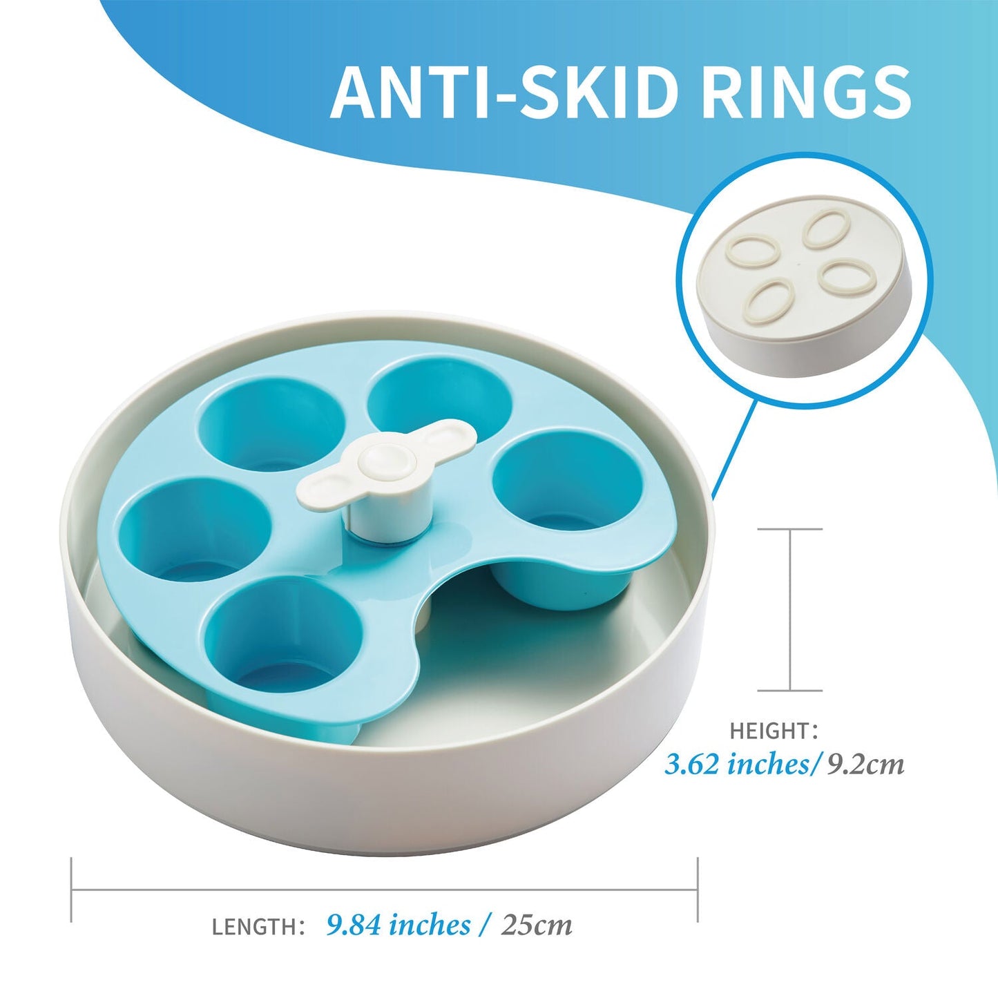 SPIN Interactive Feeder - Palette - Blue (Medium)