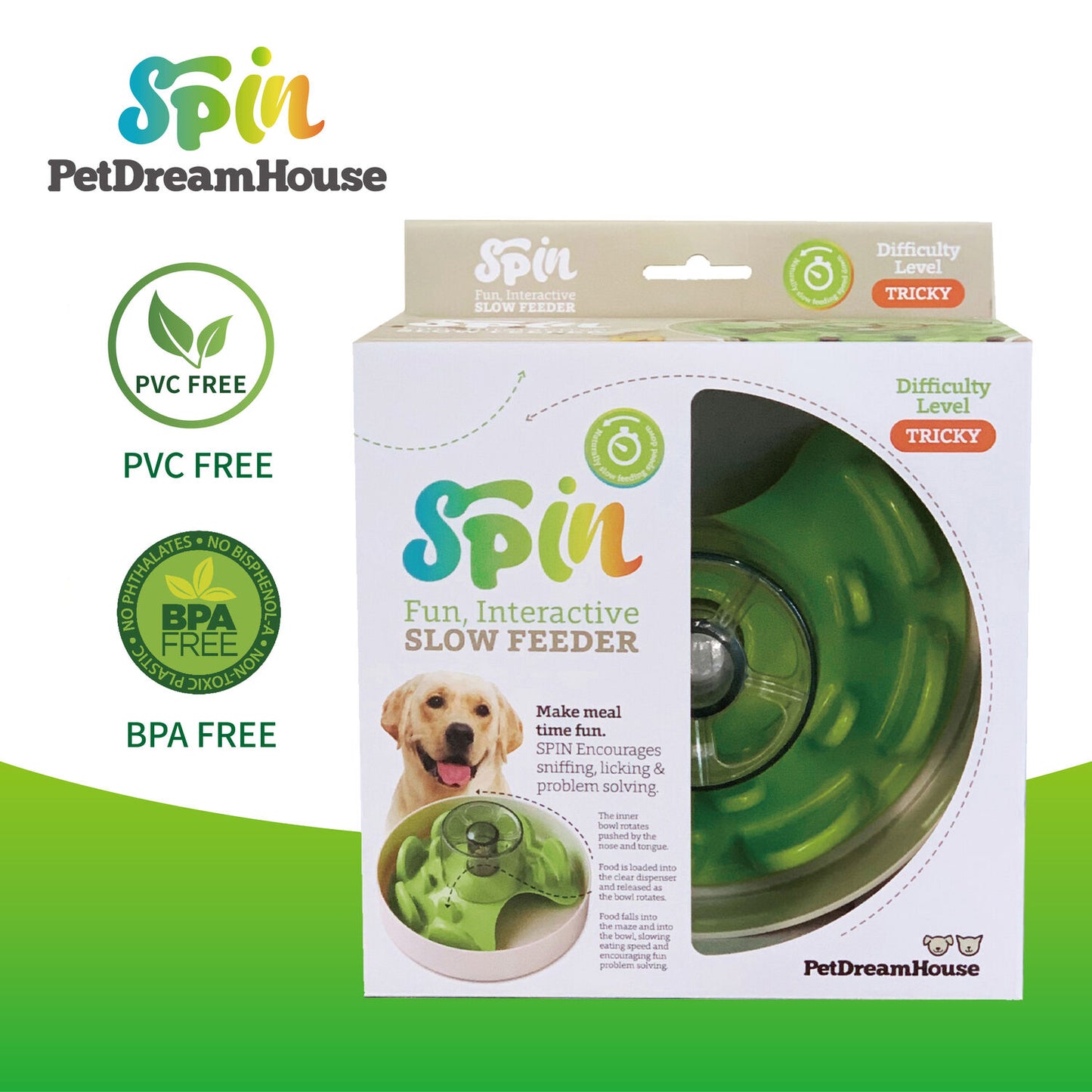 SPIN Interactive Feeder - UFO Maze - Green (Tricky)