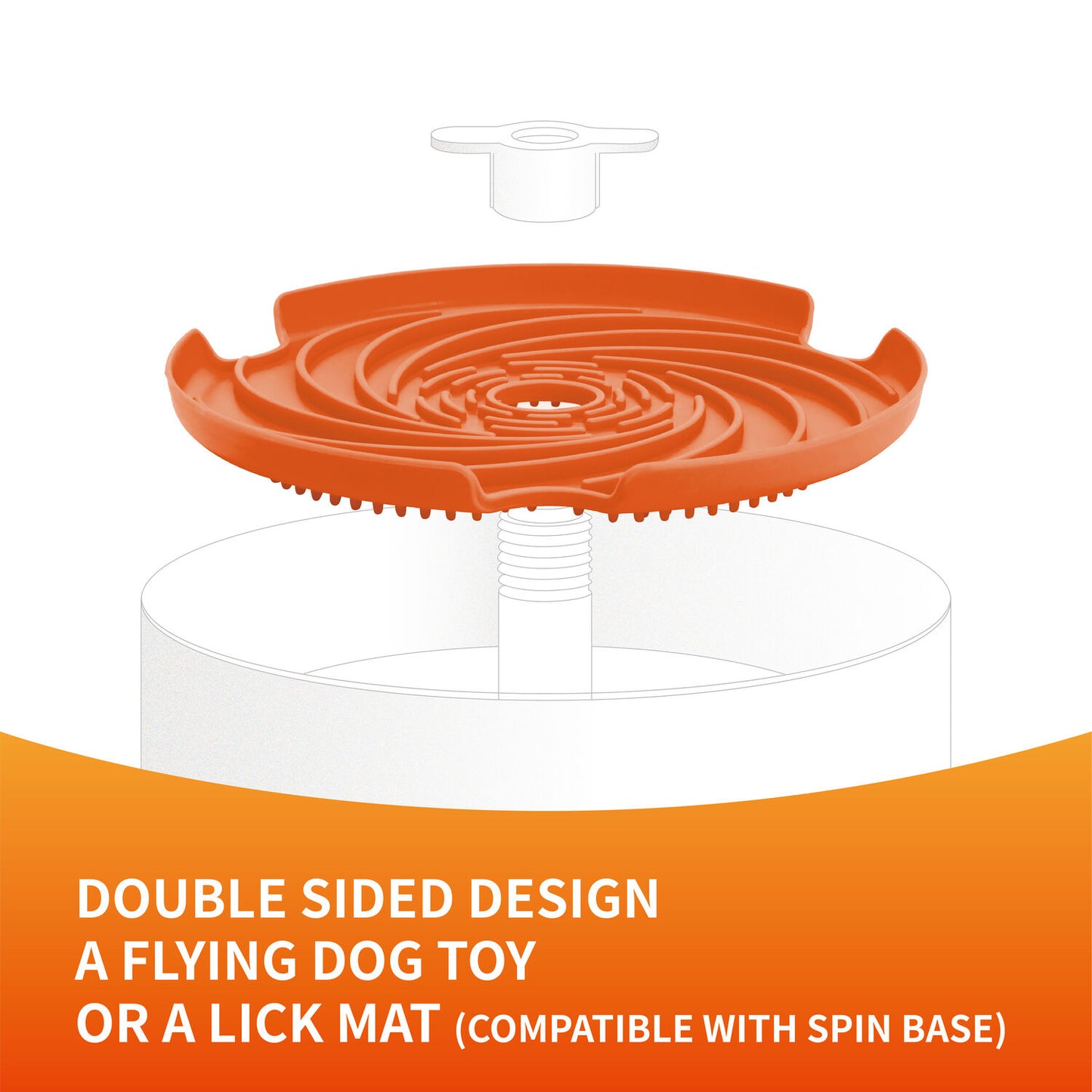 SPIN Accessories - Lick Frisbee - Orange (Medium)