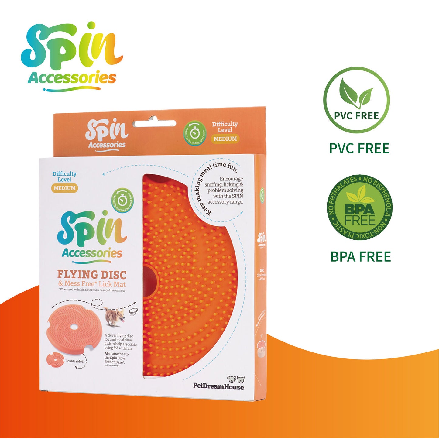 SPIN Accessories - Lick Frisbee - Orange (Medium)