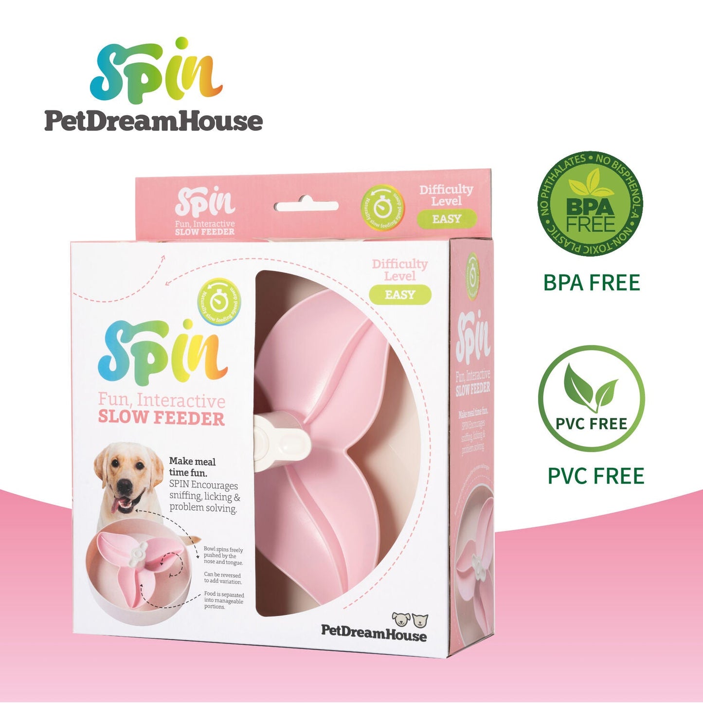 SPIN Interactive Feeder - Bougainvillea - Baby Pink (Easy)