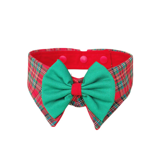Christmas Plaid Collar - Red