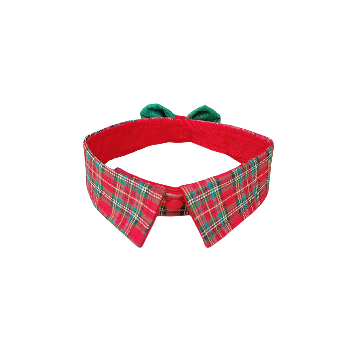 Christmas Plaid Collar - Red