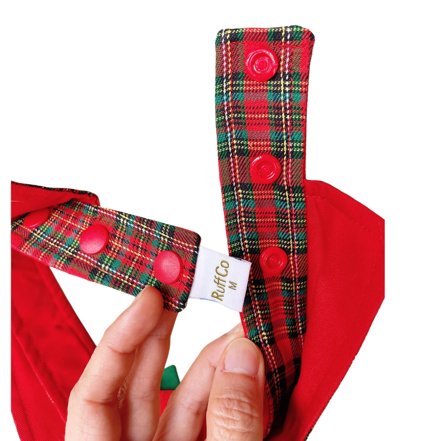 Christmas Plaid Collar - Red