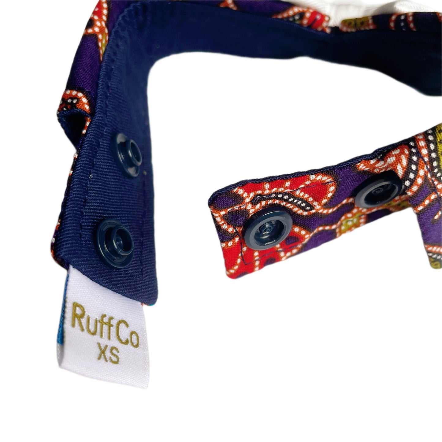 Batik Button Collar - Blue