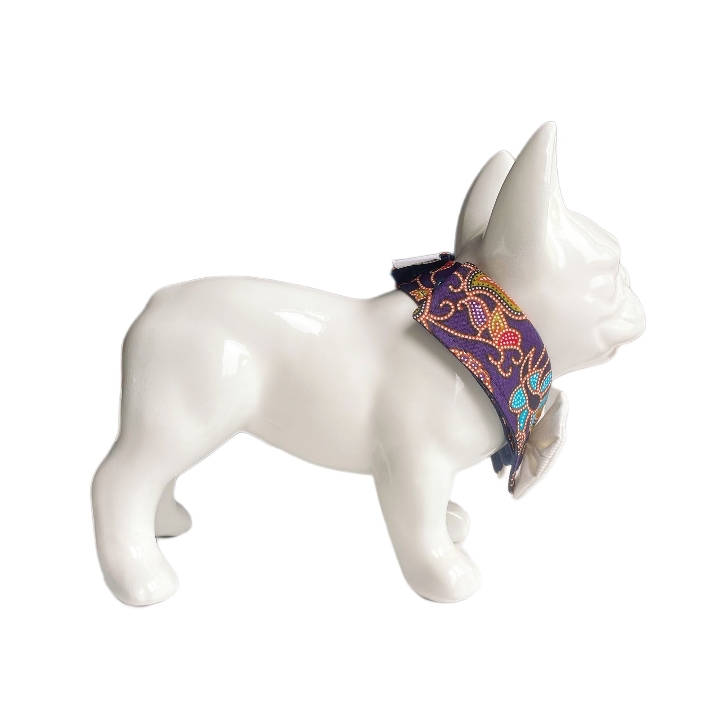 Batik Button Collar - Blue
