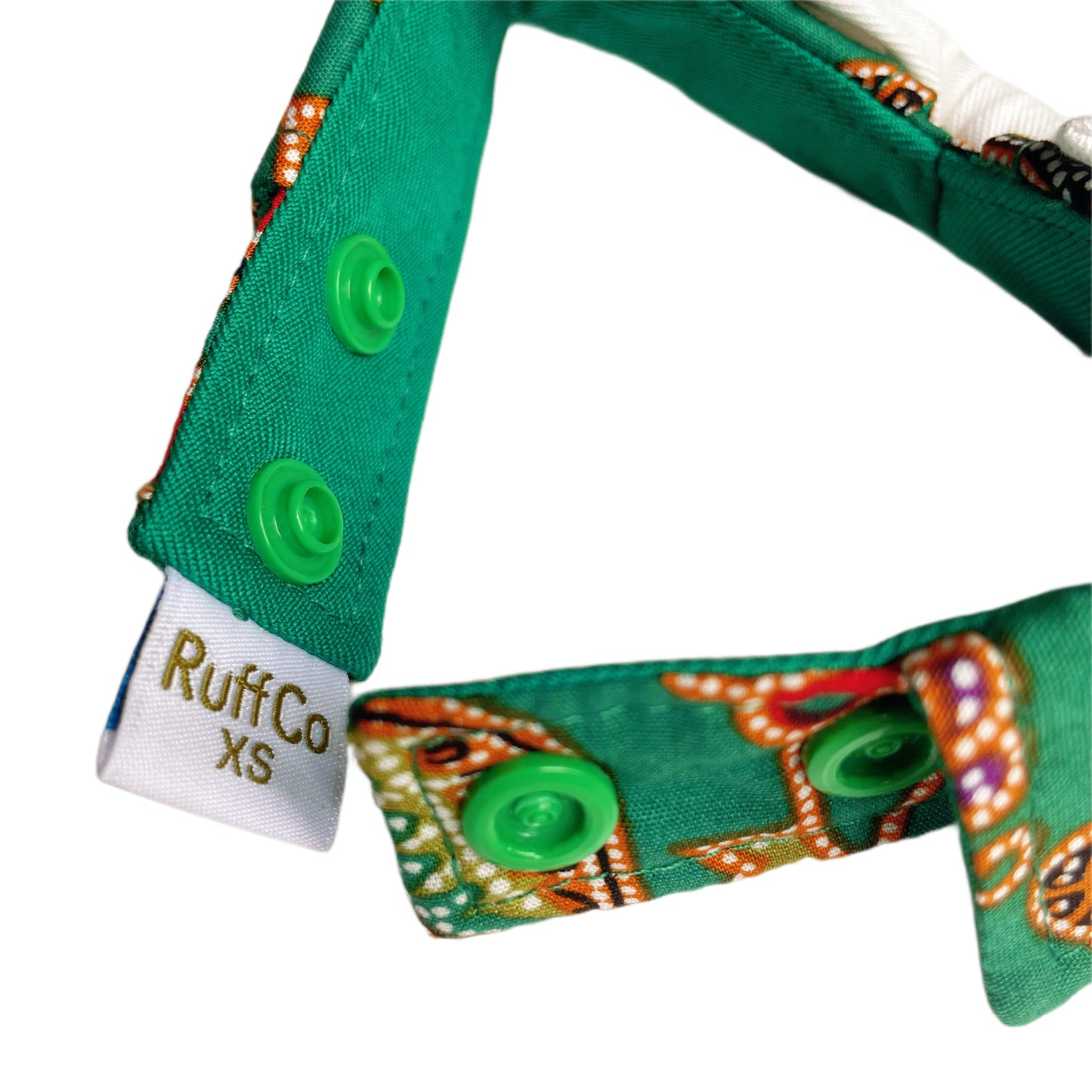 Batik Button Collar - Green