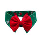 Christmas Coffee Button Collar - Green