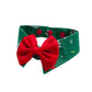 Christmas Coffee Button Collar - Green