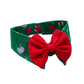 Christmas Coffee Button Collar - Green