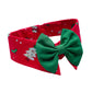 Christmas Coffee Button Collar - Red