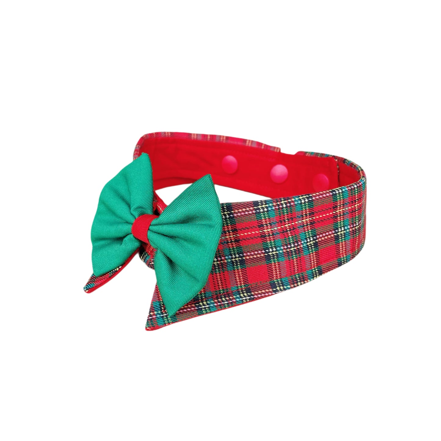 Christmas Plaid Collar - Red