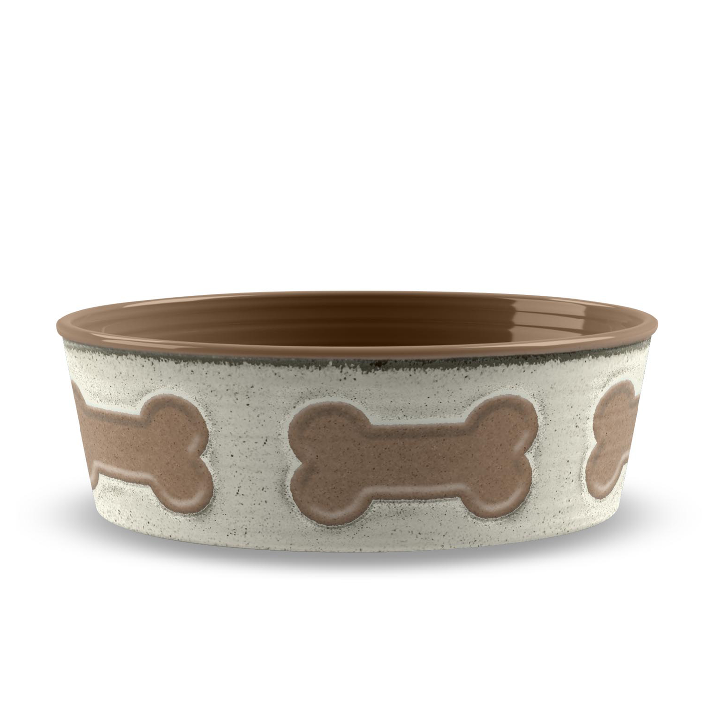 Bone Emboss Pet Bowl - Natural