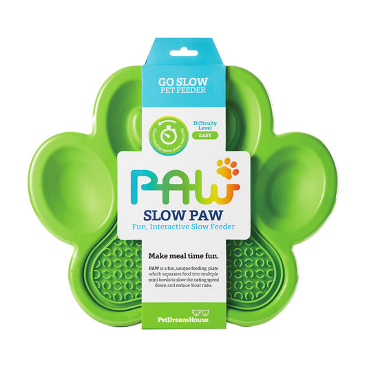 PAW 2-IN-1 Slow Feeder & Lick Pad - Green (Easy)