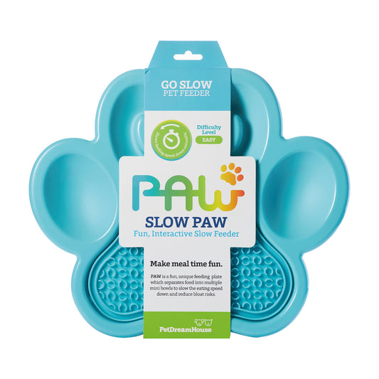 PAW 2-IN-1 Slow Feeder & Lick Pad - Blue (Easy)