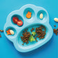 PAW 2-IN-1 Mini Slow Feeder & Lick Pad - Blue (Easy)