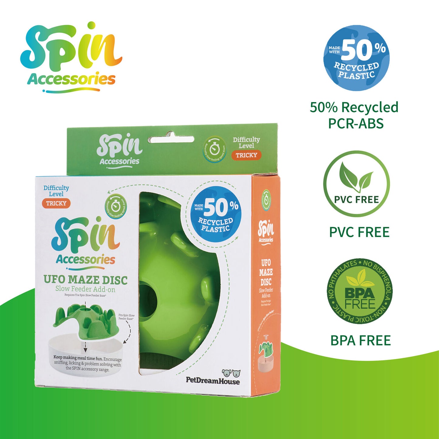 SPIN Accessories -  UFO Maze Disc - Green (Tricky)