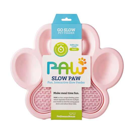 PAW 2-IN-1 Slow Feeder & Lick Pad - Baby Pink (Easy)