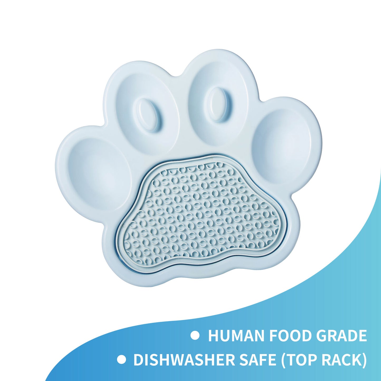PAW 2-IN-1 Slow Feeder & Lick Pad - Baby Blue (Easy)
